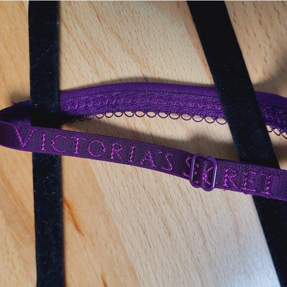 Victoria's Secret Body By Victoria Perfect Shape Purple Underwire Lace Bra 32B - Picture 10 of 12